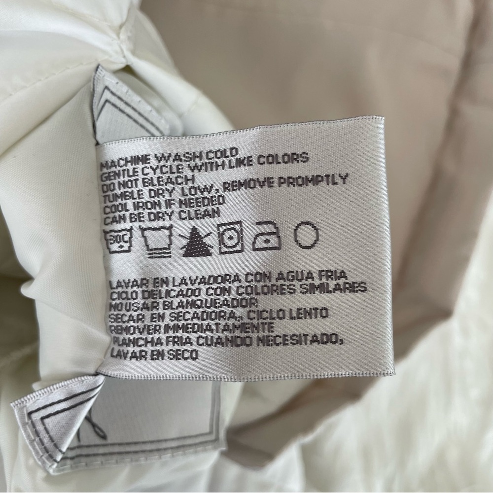 Weatherproof Quilted Reversible Water Resistant Puffer Jacket White and Beige L - Picture 14 of 16